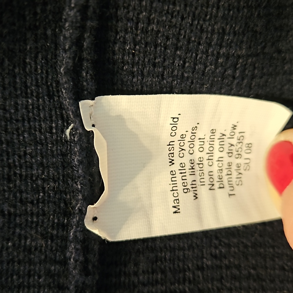 J. Crew | Women's Vintage Navy Cotton Double Breasted Peat Coat Sz M - Picture 7 of 8